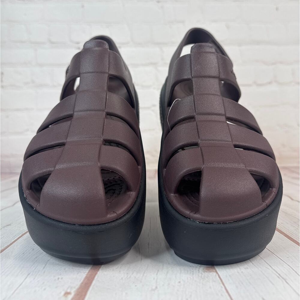 Crocs Stomp Platform Fisherman Mocha High Sandals Women’s Size 8 (209938-2ZH) - Picture 5 of 9